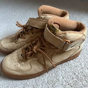 Y2K Nike Air Force 1 size 12 Mid Original 2001 Flax Wheat